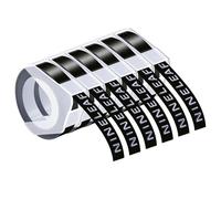 NineLeaf 6x Compatible pour Dymo 520109 9mm Gaufrage en Plastique Ruban