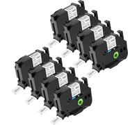 NineLeaf 8 x Compatible pour Brother P-touch 24mm 0,94'' TZe-S251 TZeS251 TZ-S251 TZS251 TZE Ruban Noir sur Blanc Laminé Adhésif Puissant D'étiquette pour Ptouch PT-580C 7500 7600 9200DX