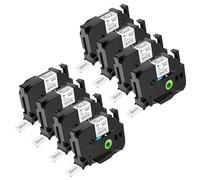 NineLeaf 8x Compatible for Brother P-Touch TZe-261 Blanc Ruban D'Étiquette