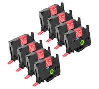 NineLeaf 8x Compatible for Brother P-Touch TZe-435 Rouge Ruban D'Étiquette