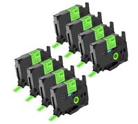 NineLeaf 8x Compatible for Brother TZe-D31 12mm Vert Fluo Ruban D'étiquette