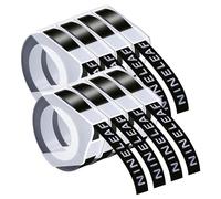 NineLeaf 8x Compatible pour Dymo 520109 9mm Gaufrage en Plastique Ruban