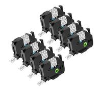 NineLeaf 8x Ruban de Compatible pour Brother P-Touch TZe-161 TZ-161 TZe161 TZ161 AZe 36mm 1,4'' Laminé Cassette d'étiquettes Noir sur Transparent pour étiqueteuse Ptouch PT-9200PC PT-9400 PT-9500PC