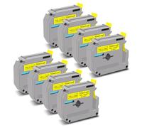 NineLeaf 8x Ruban MK631 Noir sur Jaune 12mm Compatible avec Brother Ptouch