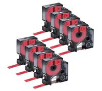 NineLeaf 8x Ruban Rouge 45017 pour Étiqueteuse Compatible avec Dymo D1