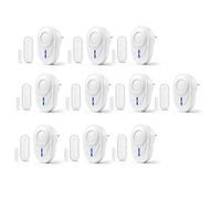 Nineleaf Carillon Détecteur Porte sans Fil, Alarme Porte & Fenêtre, 10PC | Detecteur Ouverture De Porte Sans Fil, Sonnette Entrée Magasin,180 m,48 Mélodies,5 Volumes, Maison/Boutique/Malentendants