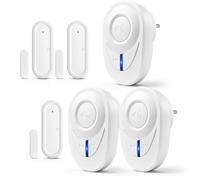 Nineleaf Carillon Détecteur Porte sans Fil, Alarme Porte & Fenêtre, 3PC | Detecteur Ouverture De Porte Sans Fil, Sonnette Entrée Magasin,180 m,48 Mélodies,5 Volumes, Maison/Boutique/Malentendants