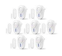 Nineleaf Carillon Détecteur Porte sans Fil, Alarme Porte & Fenêtre, 7PC | Detecteur Ouverture De Porte Sans Fil, Sonnette Entrée Magasin,180 m,48 Mélodies,5 Volumes, Maison/Boutique/Malentendants