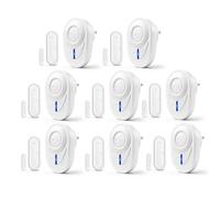 Nineleaf Carillon Détecteur Porte sans Fil, Alarme Porte & Fenêtre, 8PC | Detecteur Ouverture De Porte Sans Fil, Sonnette Entrée Magasin,180 m,48 Mélodies,5 Volumes, Maison/Boutique/Malentendants