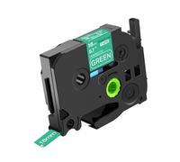 NineLeaf Compatible pour Brother P-touch 18mm 0.7'' TZe-745 TZe745 TZ-745 TZ745 TZE Ruban Blanc sur Vert Laminé D'étiquette Recharge pour Ptouch PT-D400 D400AD D400VP D450 D600 Étiqueteuse