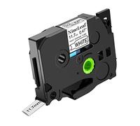 NineLeaf Compatible pour Brother P-touch HSe-231 HSe231 HS231 HS-231 Ruban 11,7mm x 1.5m Noir sur Blanc Gaine Thermo Retractable dans Fils Câbles pour PT-D201 D215e D400 D450 D600 D800W E200