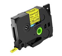 NineLeaf Compatible pour Brother P-touch HSe-611 HSe611 HS611 HS-611 5.8mm 0.23'' Noir sur Jaune Gaine Thermo Retractable Étiqueteuse TZ TZe Ruban pour PT9200dx 9400 9500pc 9600 9700PC 9800PCN