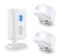Nineleaf Détecteur de Mouvemen sans Fil,Carillon de Magasin,2 Infrarouge | Détecteur de Passage Infrarouge ,Rechargeable Alarme de Sonnette ,5 Modes,36 Mélodies,pour Boutique, Hôtel, Bureau,Maison