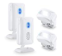 NineLeaf Detecteur de Mouvement Infrarouge,Carillon Entrée Magasin,2PK | Détecteur de Passage,Sonnette Infrarouge pour Porte de Boutique,32 Mélodies,5 Modes pour Boutique, Hôtel, Bureau,Maison