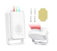 NineLeaf Détecteur de Mouvement Sonnette, Sonnette Infrarouge Magasin, Sonnette Détecteur De Passage Extérieur sans Fil,4 LED & Vibration, IP64, pour Maison, Entrepôt,Bureau |1 Récepteur,2 Capteurs