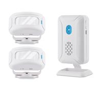 NineLeaf Détecteur De Passage, Carillon De Passage Magasin, Détecteur De Mouvement sans Fil,Antivol,36 Sonneries, 5 Sonneries De Bienvenue,Aux Locaux Domestiques Et Commerciaux(1Récepteur+2Capteurs)