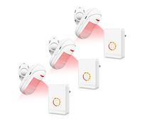 NineLeaf Detecteur de Passage Infra-rouge Avec Sonnerie,Sonnette Détecteur de Mouvement Infrarouge avec 48Mélodies,Carillon Entrée Boutique et Commerce, Portée180m,Veilleuse et 5Niveaux de Volume,3Pcs