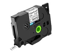 NineLeaf HSE HS 211 Ruban thermorétractable Noir sur blanc Compatible avec Brother P-Touch PT1100 PTD200 GL100 PTD200 GL100 PTD201 5,8 mm x 1,5 m