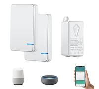NineLeaf Interrupteur Connecté,Interrupteur Intelligent avec APP Contrôle et Commande vocale,Compatible avec Alexa et Google Assistant,Tuya/Smart Life APP,Wi-Fi 2.4 GHz uniquement（2 Interrupteur）