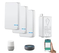 NineLeaf Interrupteur Connecté,Interrupteur Intelligent avec APP Contrôle et Commande vocale,Compatible avec Alexa et Google Assistant,Tuya/Smart Life APP,Wi-Fi 2.4 GHz uniquement（3 Interrupteur）
