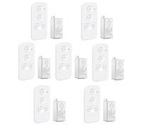 NineLeaf Interrupteur Sans Fil, Kit Interrupteur Sans Fil, Portée RF de 150 m, Pile incluse, aucun câblage nécessaire, programmable,télécommande pour plafonniers,ventilateurs,lampes,étanche,7Ensembles