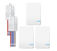 NineLeaf Kit d'interrupteur portable sans fil pour lampes LED avec télécommande Récepteur sans fil Pas de câblage Pas de batterie nécessaire Facile à installer (3Interrupteur 2Récepteur)