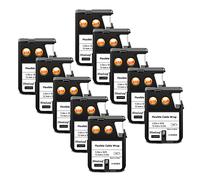 NineLeaf Lot de 10 d'étiquettes flexibles en nylon pour câble de 12 mm - Compatibles avec DYMO 1868806-12 mm x 5,5 m - Utilisation dans les imprimantes d'étiquettes Rhino XTL-300 XTL-500