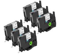NineLeaf Lot de 6 rubans d'étiquettes 12 mm compatibles avec Brother P-Touch TZe-231 12 mm Blanc laminé TZe231 TZ-231 1/2" TZe TZ pour étiqueteuse Ptouch PT-D210 D200 D220 H100 H110 D400
