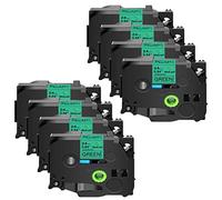 NineLeaf Pack de 8 Compatible pour Brother P-touch TZe-751 TZe751 24mm 1'' Noir sur Vert Laminé Étiqueteuse TZ TZe Ruban Cassette pour RL-700S PT-530 PT-550 PT-P950W PT-P950NW PT-P900W PT-P900