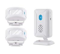 Nineleaf Sensor Capteur d'alarme de Sonnette Infrarouge Chargeur de Passage de Cloche ou détecteur d'entrée Bienvenue invité avec 32 mélodies pour d'affaires à Domicile 2 Infrarouge + 1 récepteur