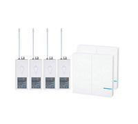NineLeaf Smart WIFI interrupteur mural Switch téléphone télécommande Lampes et appareils compatibles avec Alexa, Google Home fonction de synchronisation 2x 2 voies Interrupteur sans fil 4x récepteur