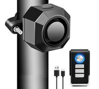 NineLeaf Système d'alarme de vélo avec USB rechargeable - Alarme de vélo avec support - 110 dB - Vibration - Alarme de moto - Étanche - Pour vélo, mobilité et scooter