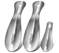 NINEMAX Chausse Pied Metal Court, Petit Chausse Pieds De Voyage En Acier Inox 19 &10 cm Pour Enfant Homme Femme (Paquet de 3)