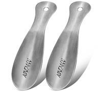 NINEMAX Chausse Pied Metal Court, Petit Chausse Pieds De Voyage En Acier Inox 19cm Pour Enfant Femme Homme (Paquet de 2)