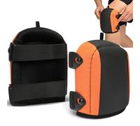 NINEMAX Genouillère Travail 1 paire Genouillère De Protection pour Jardinage Chantier Constructions,Tissu Confortable Et Doux Bande Élastique Anti-Glisse(Orange)
