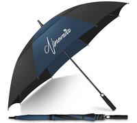 NINEMAX Grand Parapluie Golf, Ombrelle Grande Taille Anti Vent Solide Résistant XL, Parapluies Geant Tempete Incassable pour Homme Femme 2 Personnes (Bleu Foncé/Noir)