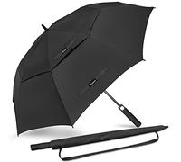 NINEMAX Grand Parapluie Golf, XXL Ombrelle Grande Taille Anti Vent Solide Résistant, Parapluies Geant Tempete Incassable pour Homme Femme 2 Personnes (Noir)