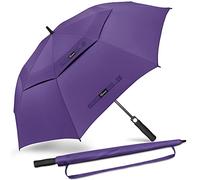 NINEMAX Grand Parapluie Golf, XXL Ombrelle Grande Taille Anti Vent Solide Résistant, Parapluies Geant Tempete Incassable pour Homme Femme 2 Personnes (Violet)
