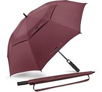 NINEMAX Parapluie de Golf Résistant au Vent 172cm,Grand Parapluies Surdimensionnés a Ouverture Automatique,Double Canopée pour la Voyages,Golf(Rouge Vin)