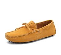 Ninepointninetynine Chaussures de mo à Mal Conduire Les Mocassins for Hommes à Orteil Rond en Daim (Color : Yellow, Size : 37 EU)