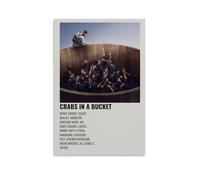 Nines Crabs in A Bucket Poster imperméable à l'eau Impression d'intérieur résistante à l'humidité, facile à installer et résistante à la décoloration, style sans cadre, 50 x 75 cm