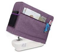 NINESHE Couvre Machine à Coudre avec Poches de Rangement, Couverture de Protection de la Machine à Coudre Universelle à L'Épreuve de l'eau, Machine Lavable avec la Plupart (Purple)