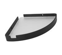 NINESHE Étagère de Coin de Douche en Acrylique Transparent Multifonctionnel, Cadre en Aluminium Spatial Robuste, Étagère d'angle Mural pour L'Organisation de Shampooing, Gel de Douche (Noir)