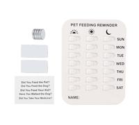 NINESHE Rappel d'alimentation pour Chiens pour Animaux de Compagnie, Autocollant Magnétique, Outil d'Indication Quotidienne d'Autocollant, Trois Fois par Jour Une Carte Record