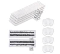 NINESPRING Lot de 10 Chiffons de Rechange en Microfibre Compatible avec Karcher Easyfix SC 1, SC 2, SC 3, SC 4, SC 5 Nettoyeurs Vapeur, 6 Bonnettes Microfibre et 4 Serpilleres Chiffons