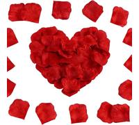 NINESPRING Lot de 1800 Pétales de Rose Artificielles, Pétale de Rose Rouge pour Scènes Romantiques, Mariage, Anniversaire, Saint-Valentin