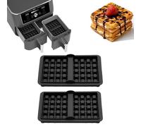 NINESPRING Lot de 2 accessoires Airfryer pour Ninja AF400EU, AF451EU, SL400EU, et AF500DE - Double insert pour friteuse à air chaud - Accessoire de friteuse belge en silicone