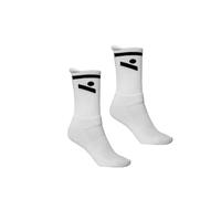 ninesquared - Chaussettes Jump de volley-ball en coton de sport, respirantes, blanches logo noir et bleu, Noir , 44-47