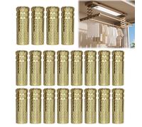 NineSSJLY 20 pièces chevilles en laiton M8 - chevilles à impact en laiton pour béton, maçonnerie et pierre massive - cheville à expansion en métal robuste pour montage mural - Ø10 mm x 28 mm