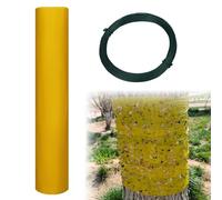 NineSSJLY Bande Collante pour Arbres Fruitiers 5 m x 25 cm avec Fil de Fixation 30 m - Piège à Insectes Collant Contre Fourmis, Chenilles, Pucerons - Protection Naturelle des Arbres